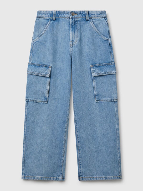 Jean cargo 100% coton Garçon