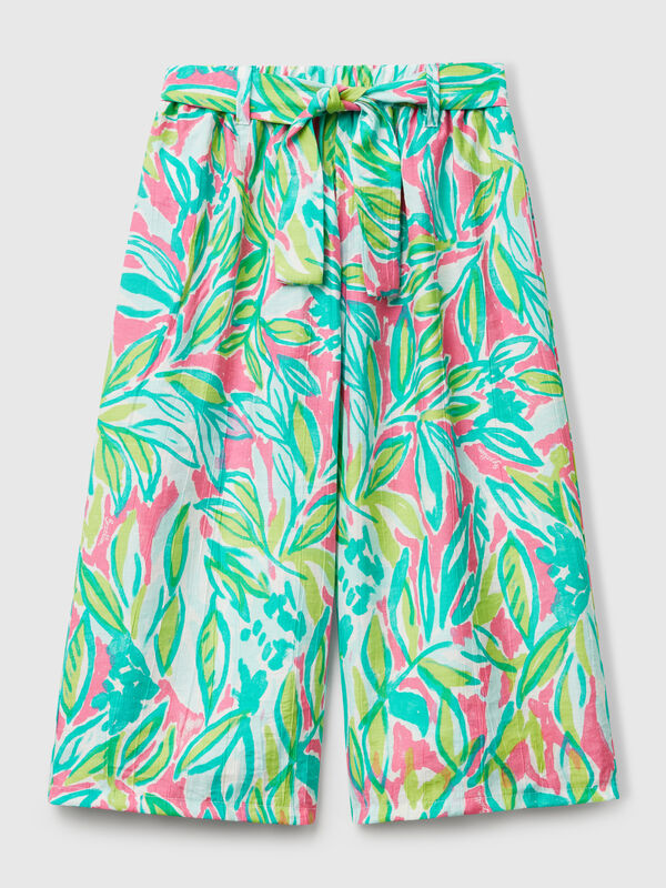 Pantalon Palazzo à imprimé tropical Filles