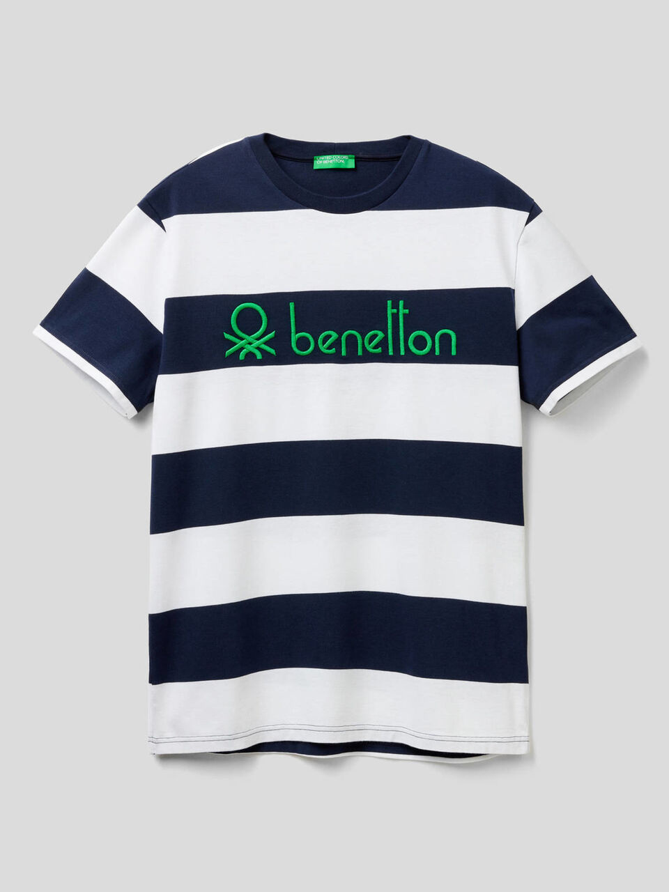 T-shirt rayé en 100 % coton bio image number 1