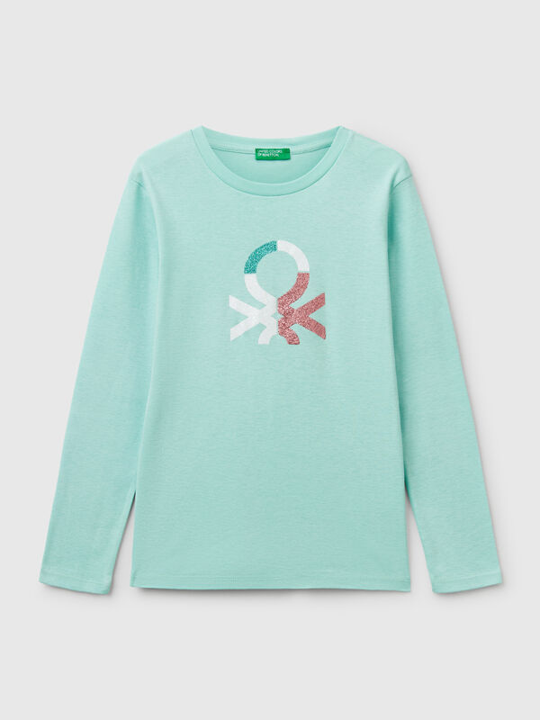 T-shirt à manches longues et imprimé pailleté Filles