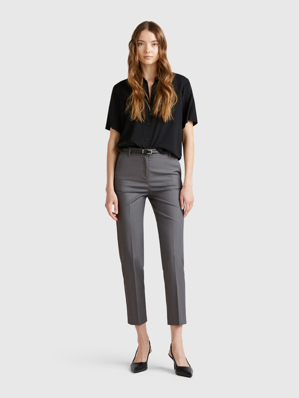 Stretch cotton chinos Women