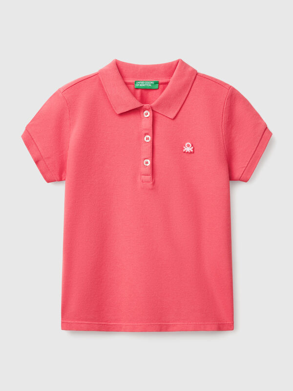 Kurzärmeliges Poloshirt aus Baumwolle Mädchen