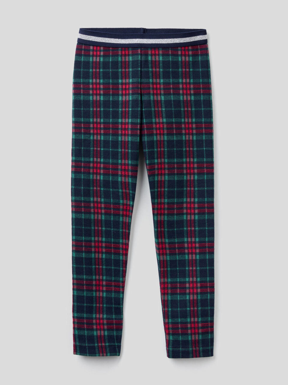 Elastische Leggings mit Karomuster image number 1