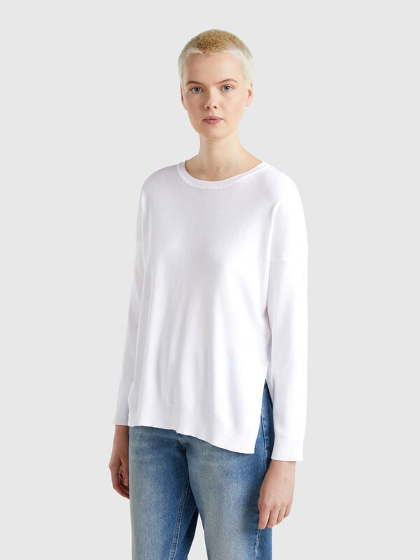 Over-Fit-Pullover aus Baumwolle Damen