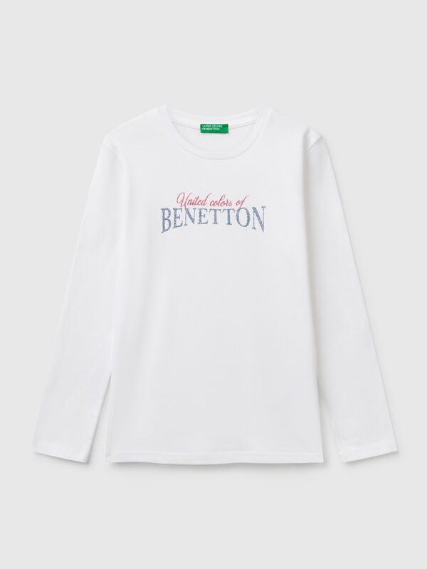 T-shirt à manches longues et imprimé pailleté Filles