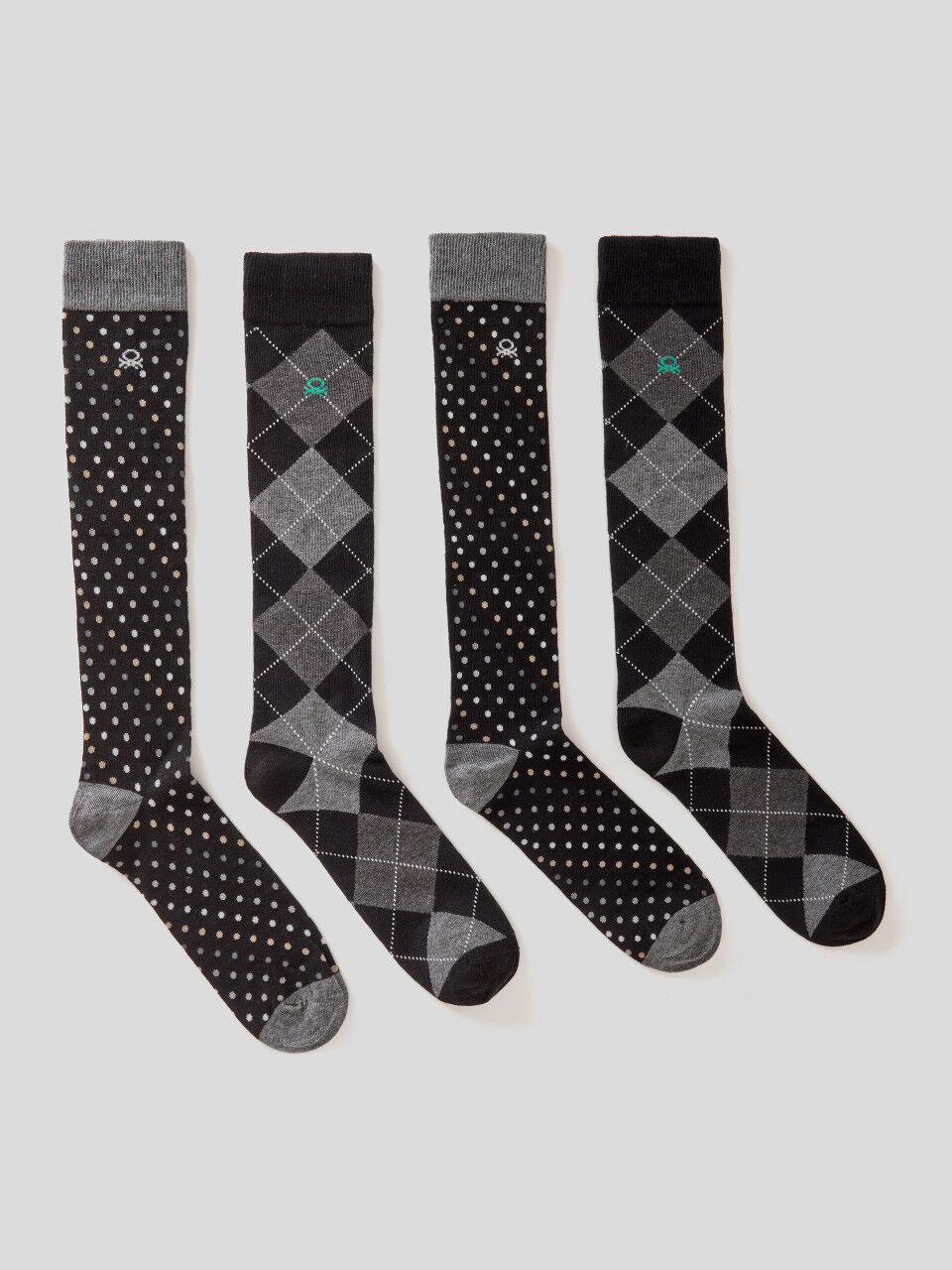 Set of two pairs of high socks