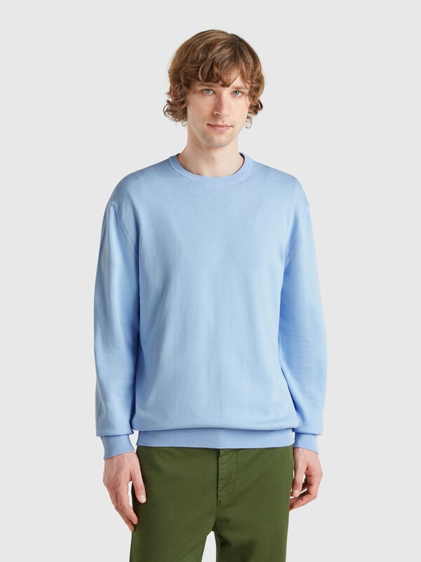 Pull 100 % coton à col rond Homme