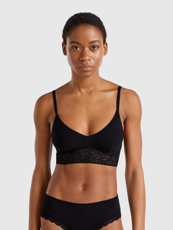 Super-Stretch-Bralette aus Baumwolle Damen