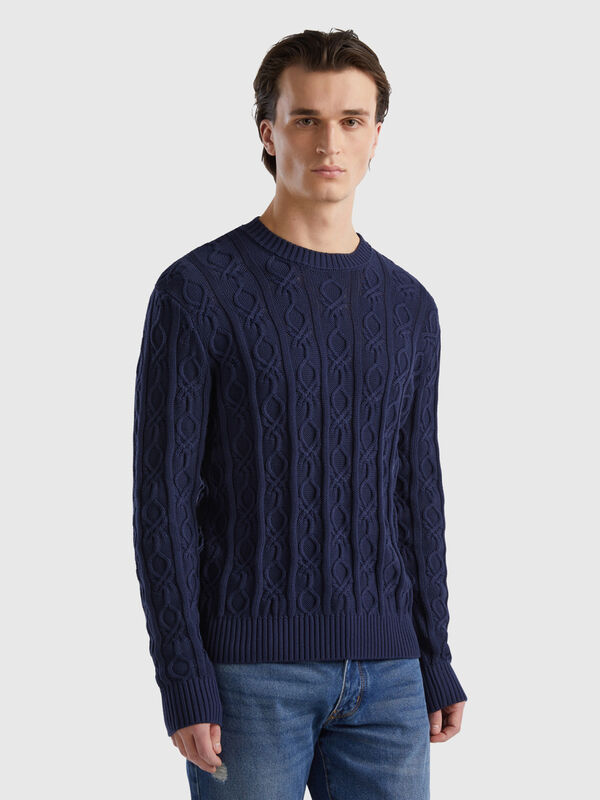 Monogramm-Pullover aus 100% Baumwolle Herren