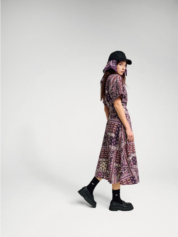 Robe longue à imprimé bandana Femme