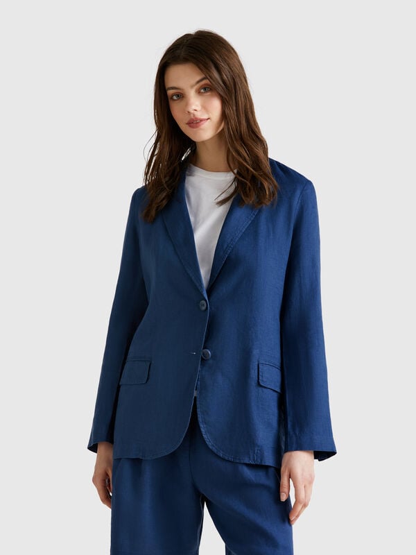 Blazer en pur lin Femme