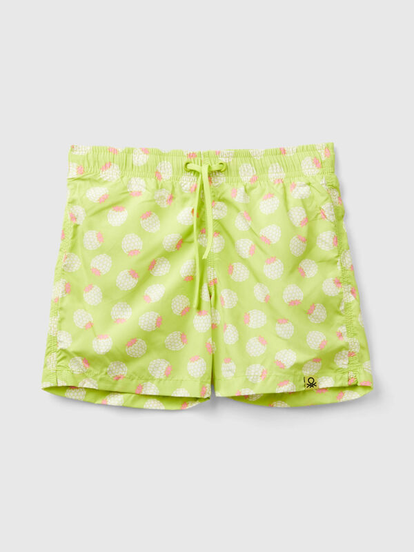 Bade-Boxershorts mit Erdbeermuster Jungen