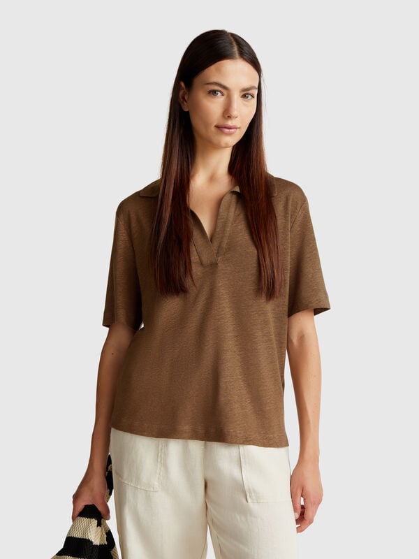 Polo pur lin Femme
