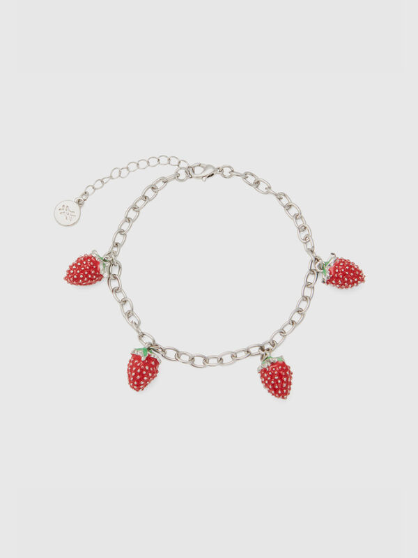 Armband mit Erdbeeren in Rot Damen