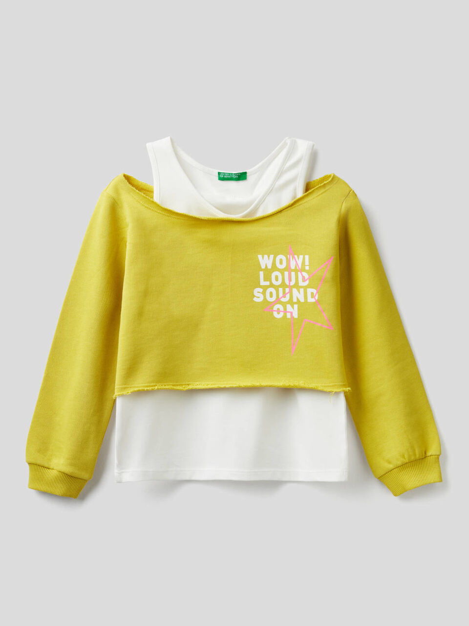 Double layer sweatshirt with tank top image number 1