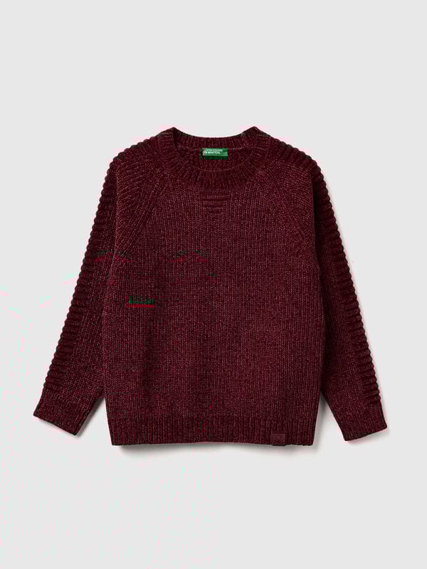 Chenille crew neck sweater Junior Boy