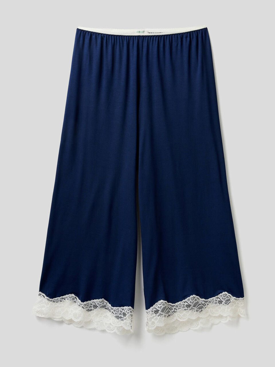 Pantalon cropped avec détails en dentelle image number 1