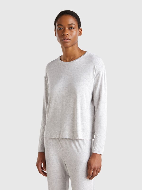 Langarm-T-Shirt aus Stretch-Modal® Damen