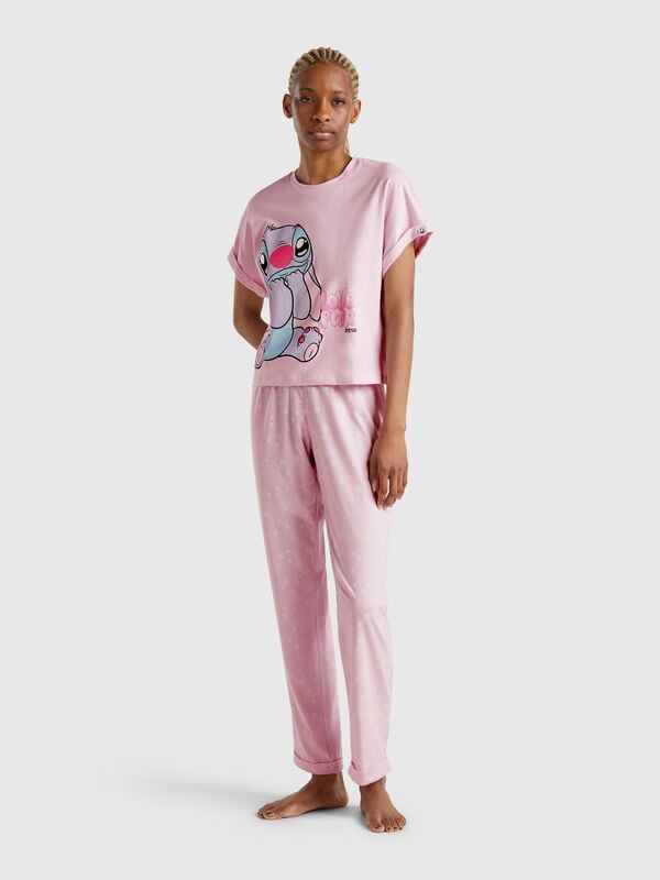 Pantalon à motif en viscose mélangée Femme