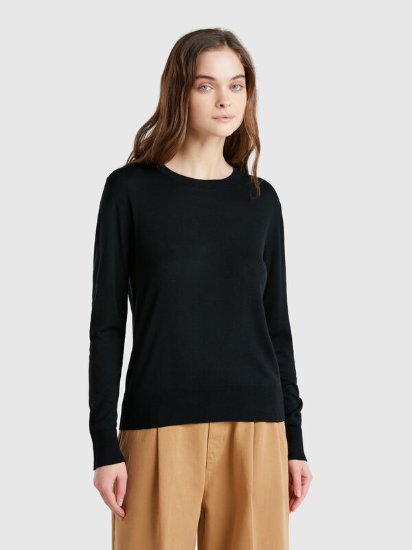 Langarmshirt aus Seidenmischung Damen