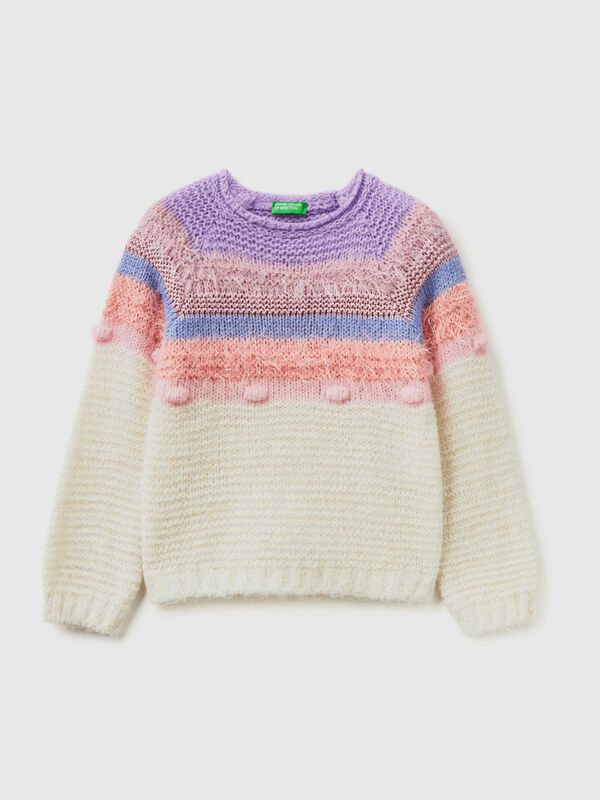 Pull rayé avec lurex