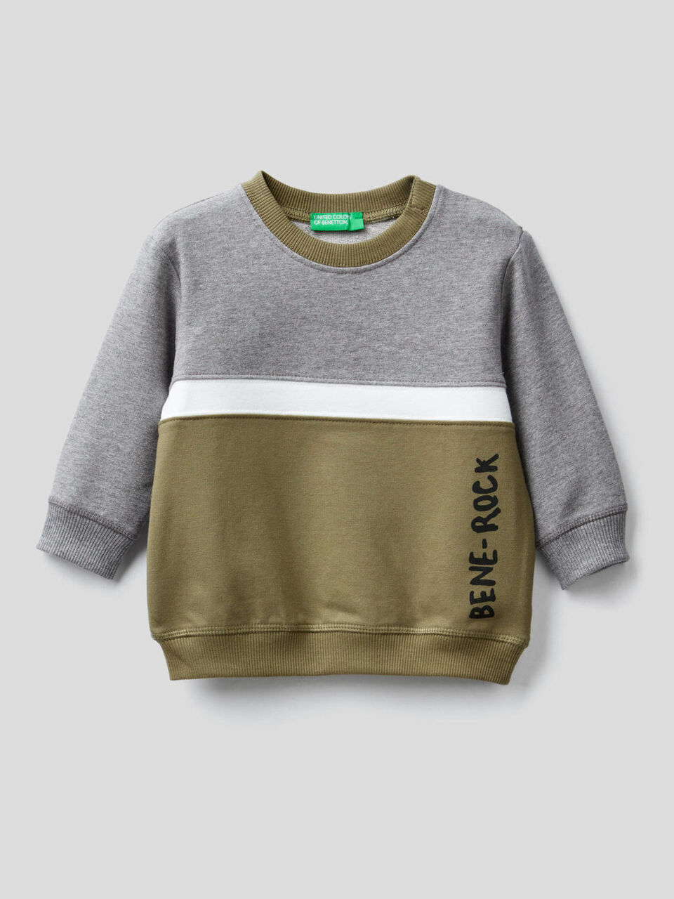 Sweat color block en coton bio stretch image number 1