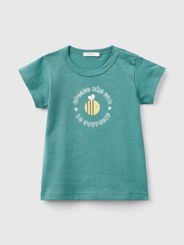 Short sleeve t-shirt in 100% organic cotton New Born (0-18 months)