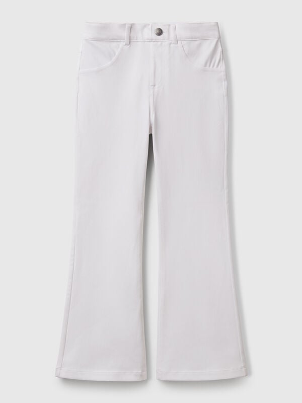 Flared trousers in stretch cotton Junior Girl