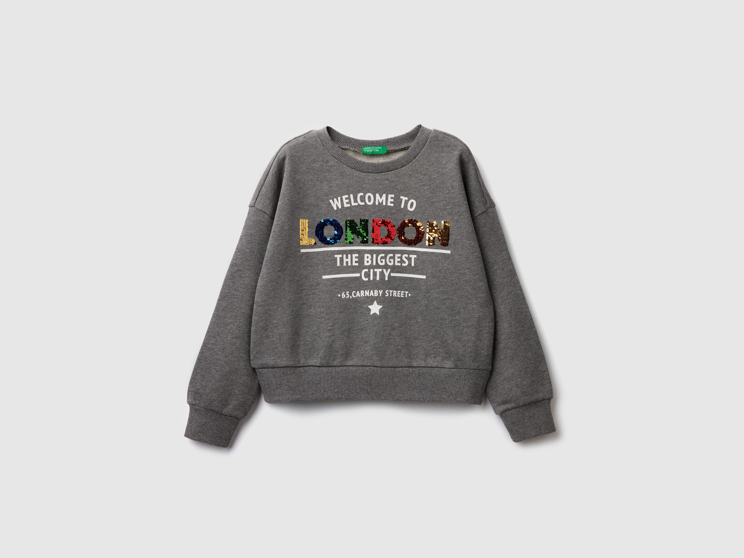 Sweatshirt mit wendbaren Pailletten image number null