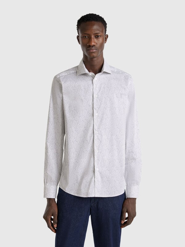 Slim-Fit-Hemd mit Muster Herren