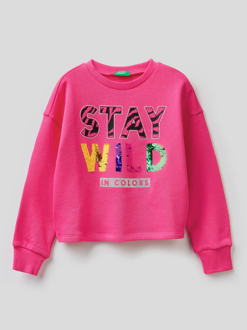 Sweatshirt aus Baumwolle mit Pailletten image number 1