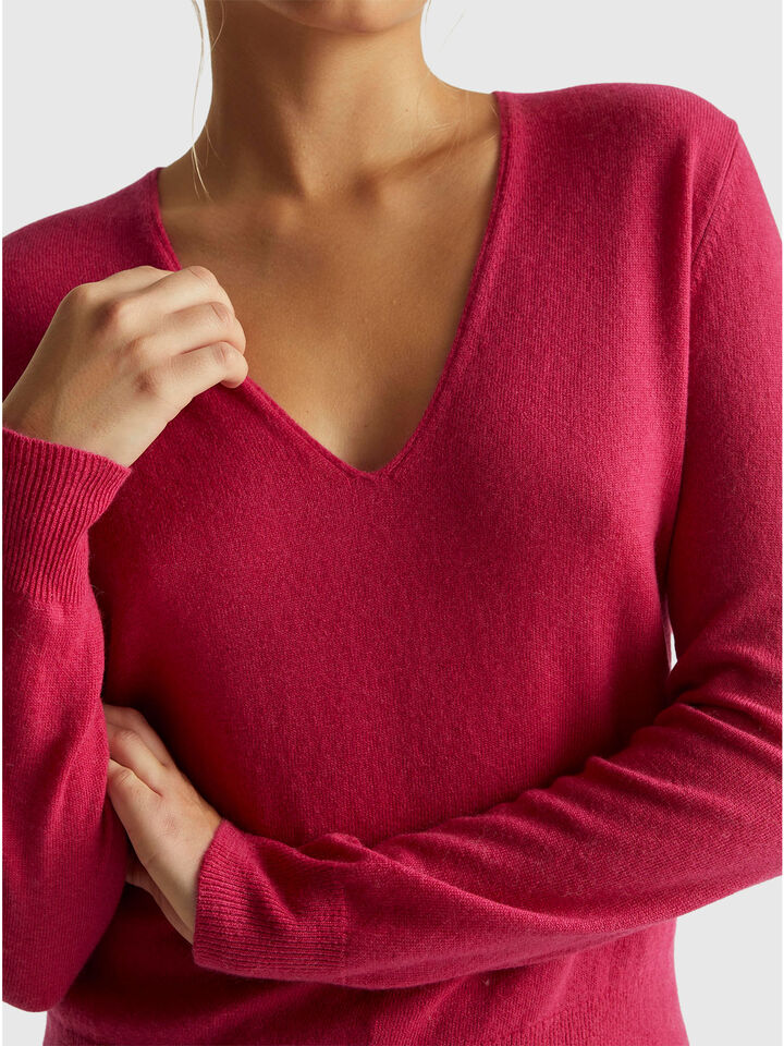 V NECK SWEATER L/S Damen