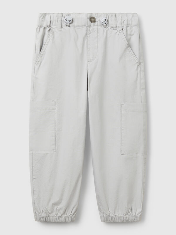 Pantalon parachute en coton stretch Garçon