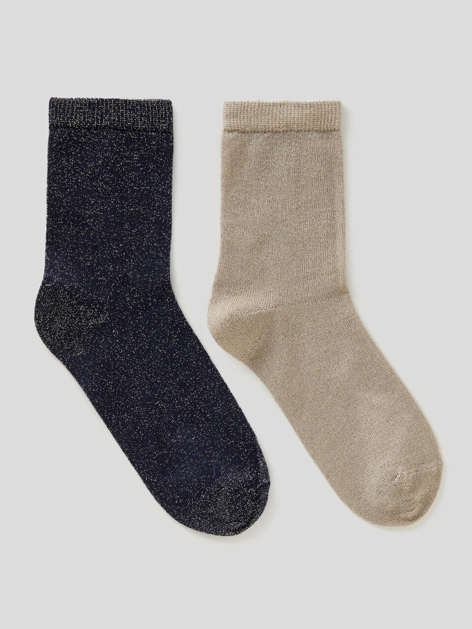 Two pairs of socks with lurex thread image number 1