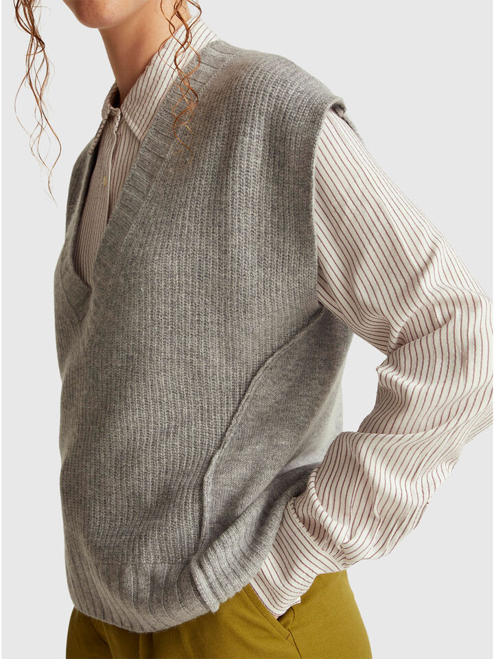 S/L V NECK SWEATER Femme