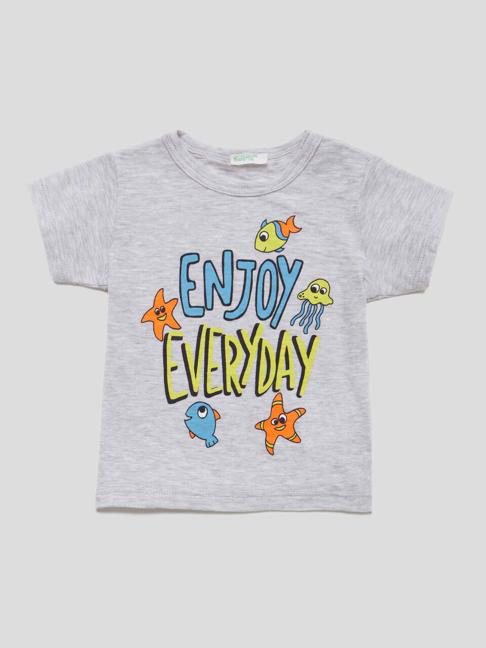 T-shirt with neon print image number 1