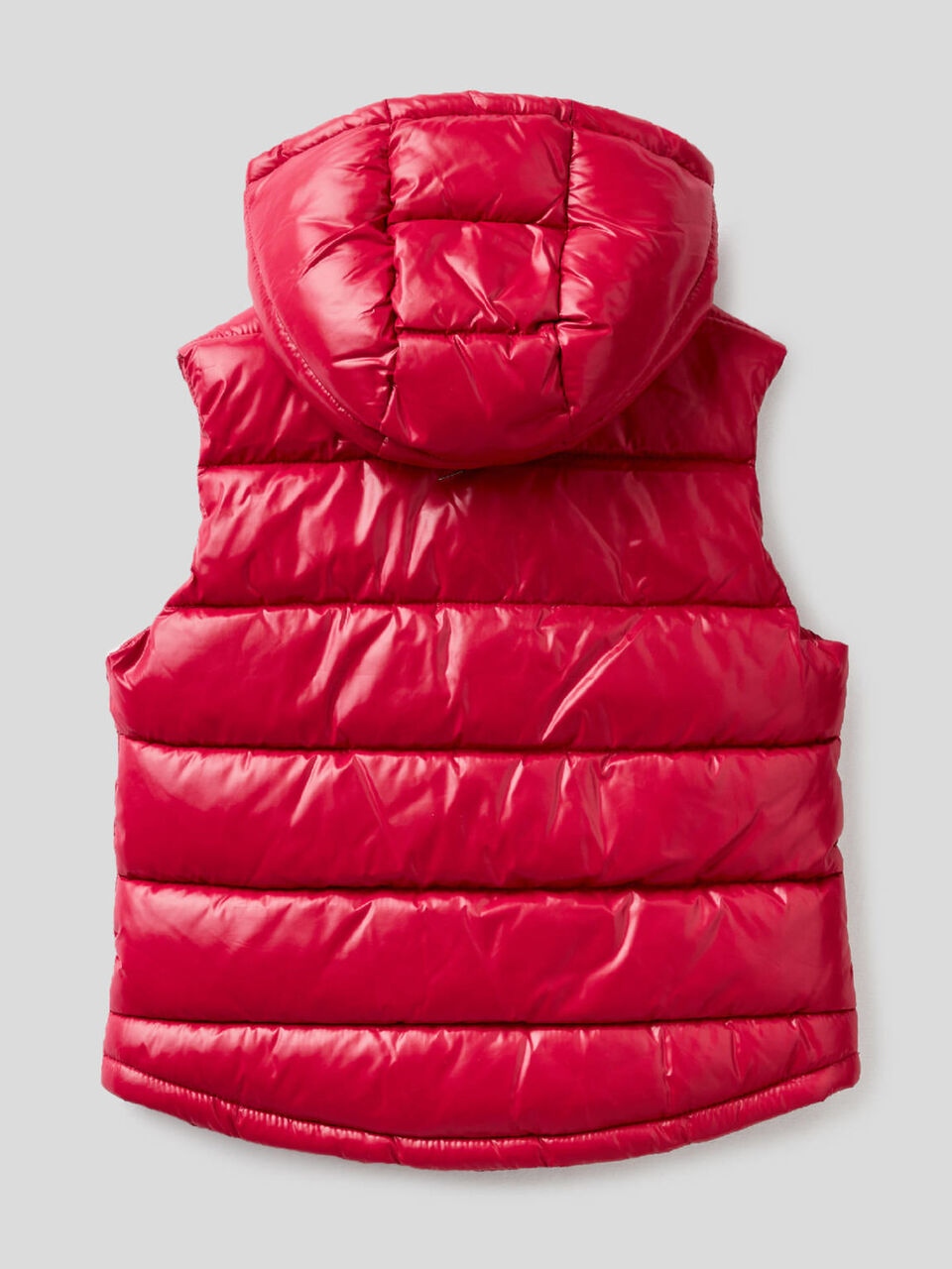 Sleeveless jacket with zip and hood image number 2