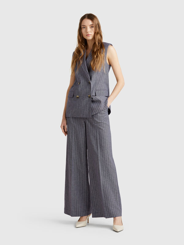 Pinstripe palazzo trousers Women
