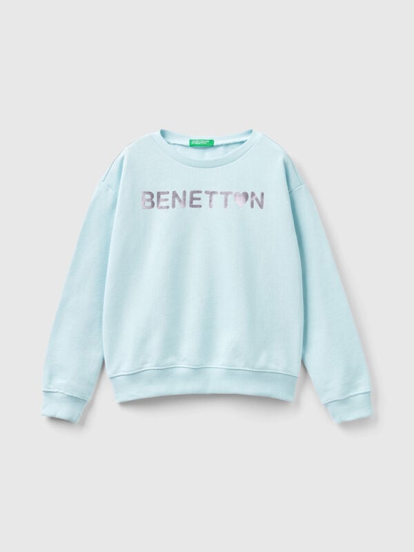 Sweatshirt aus 100% Baumwolle mit Logo Mädchen