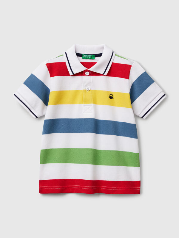 Striped short sleeve polo shirt Junior Boy