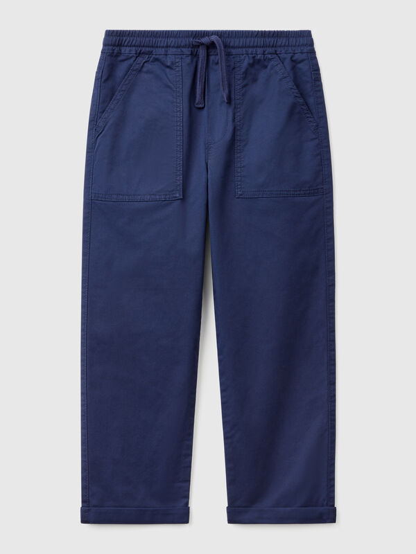 Stretch cotton joggers with drawstring Junior Boy