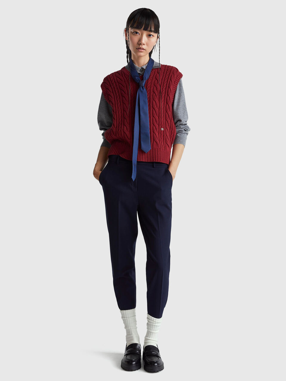 S/L V NECK SWEATER Damen image number null