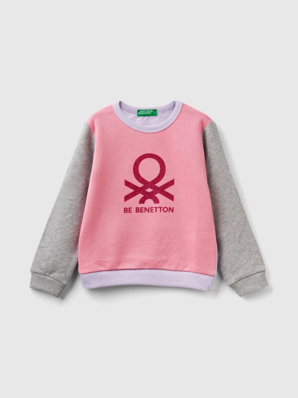 Sweatshirt aus 100% Bio-Baumwolle mit Logo Mädchen