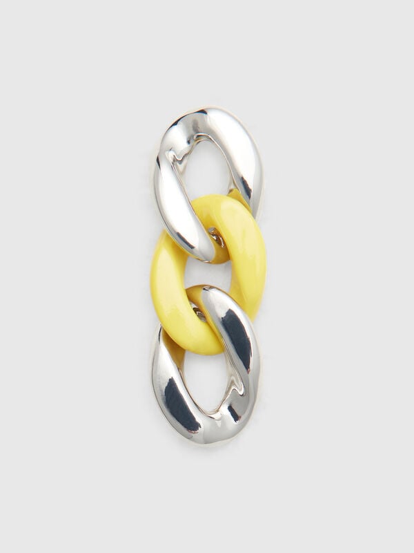 Boucles d'oreilles pendantes avec chaîne dorée et jaune Femme