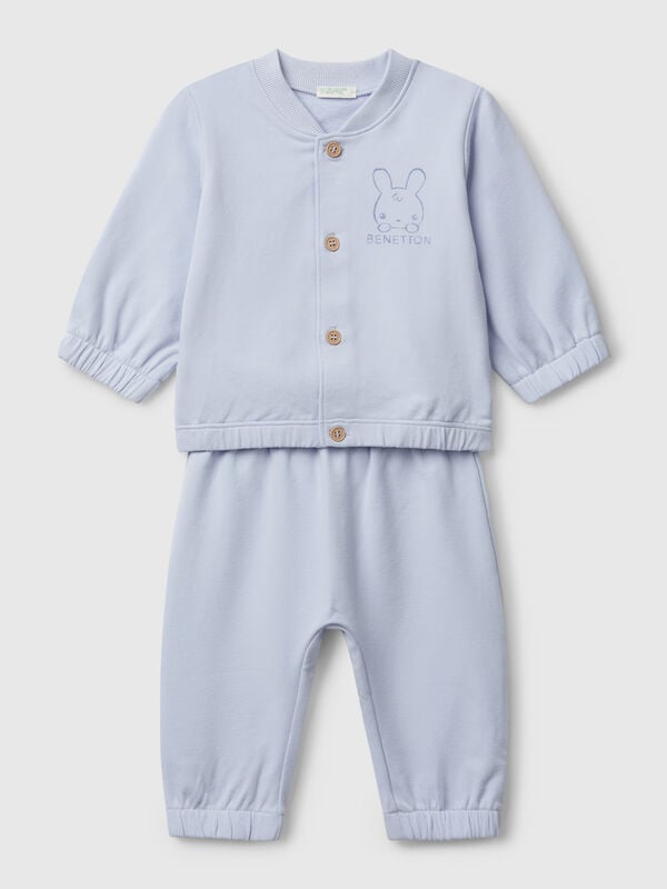 Sweatshirt-Set aus Baumwolle Newborn