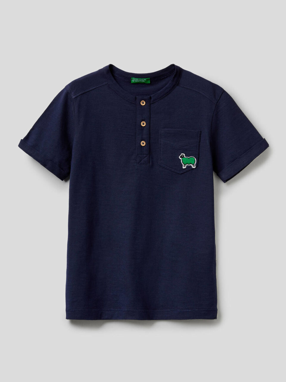 Henleyshirt in reiner Baumwolle mit Rundausschnitt image number 1