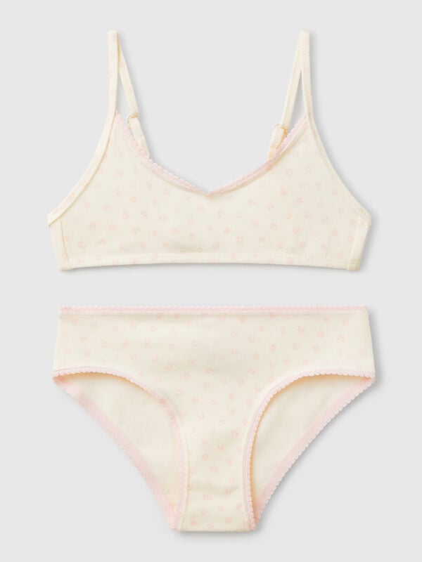 Floral bra and underwear set Junior Girl