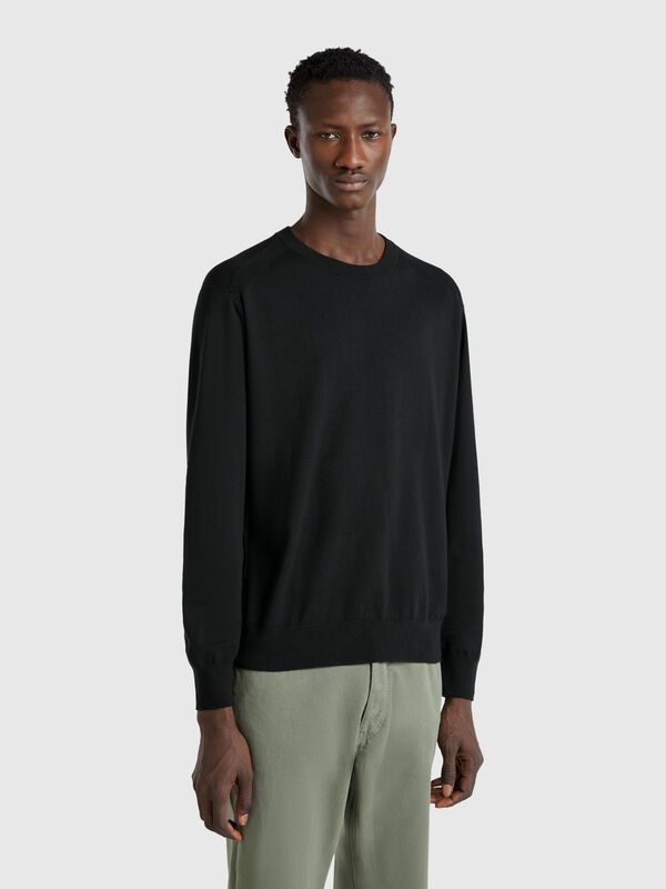 Sweater in viscose and silk blend Men