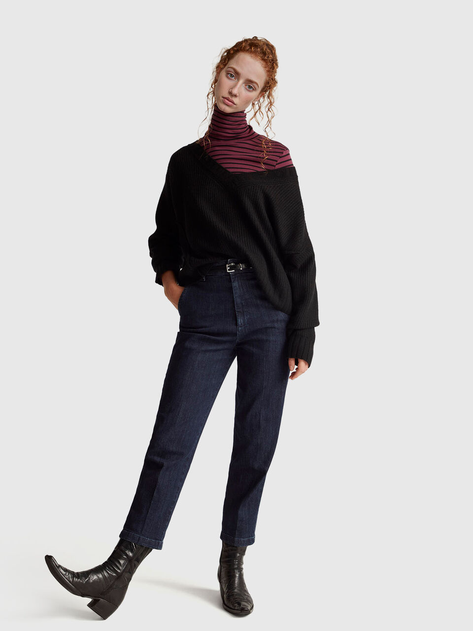 V NECK SWEATER L/S Damen image number null