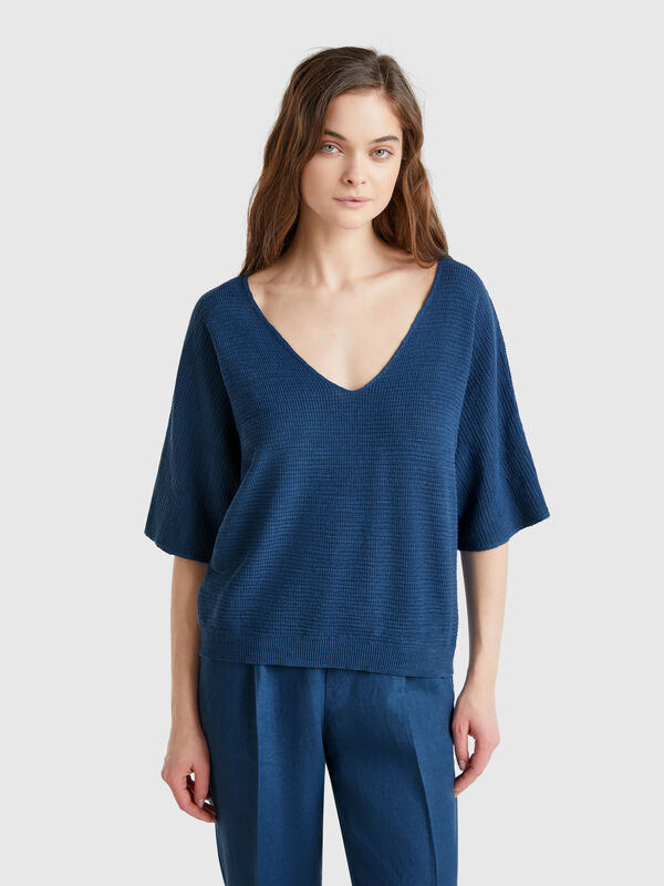 Reversible cropped sweater Women